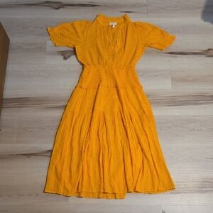 Apiece Apart Las Altrus Maxi Dress, Marigold, Size Medium